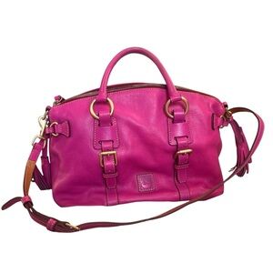 Dooney & Bourke Pink Leather Shoulder Bag with Handles